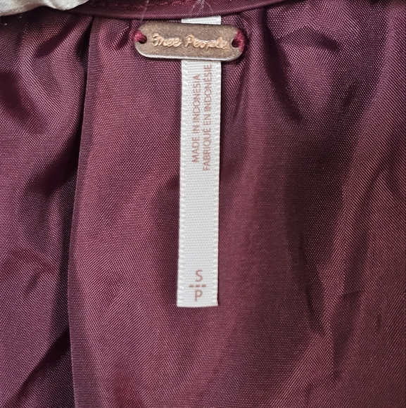 Free People Midnight Bomber Jacket In Maroon - Picture 6 of 8